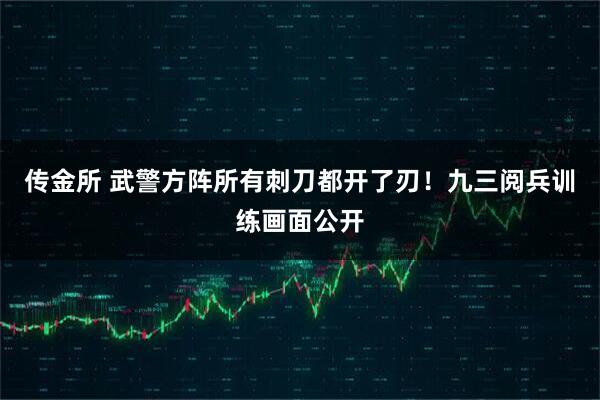 传金所 武警方阵所有刺刀都开了刃！九三阅兵训练画面公开